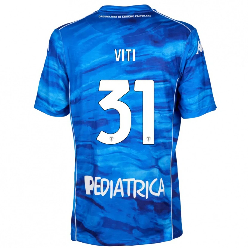 Danxen Niño Camiseta Vittorio Viti #31 Azul Blanco 1ª Equipación 2025/26 La Camisa