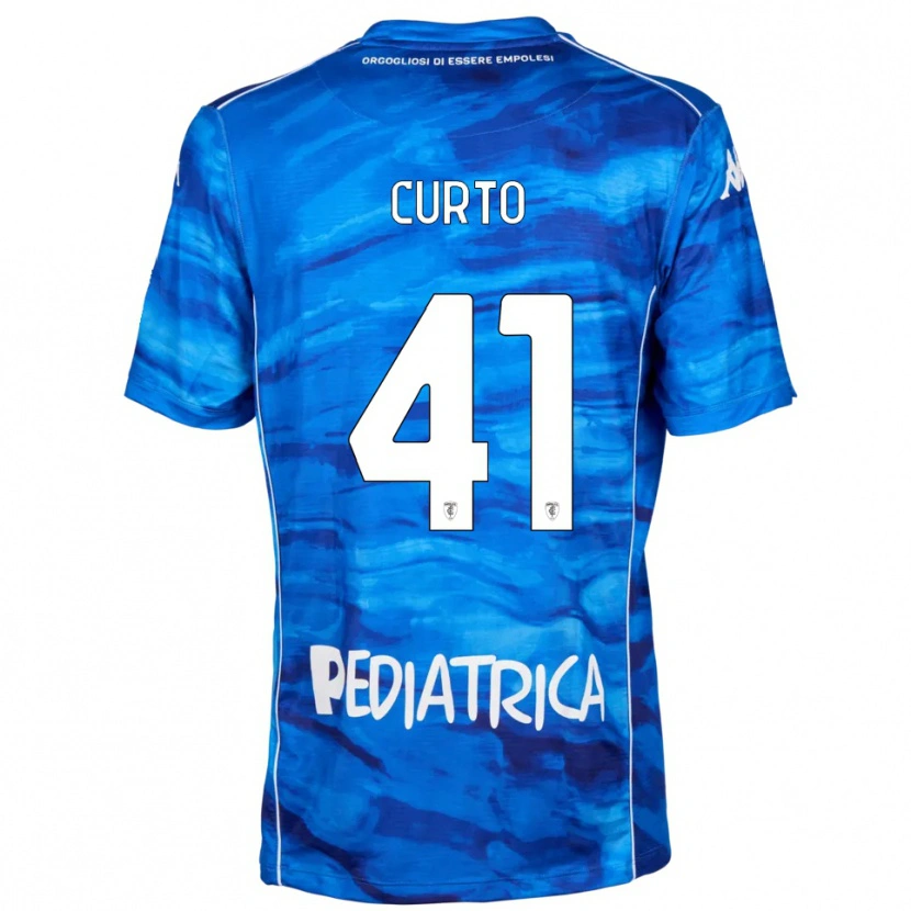 Danxen Niño Camiseta Marco Curto #41 Azul Blanco 1ª Equipación 2025/26 La Camisa