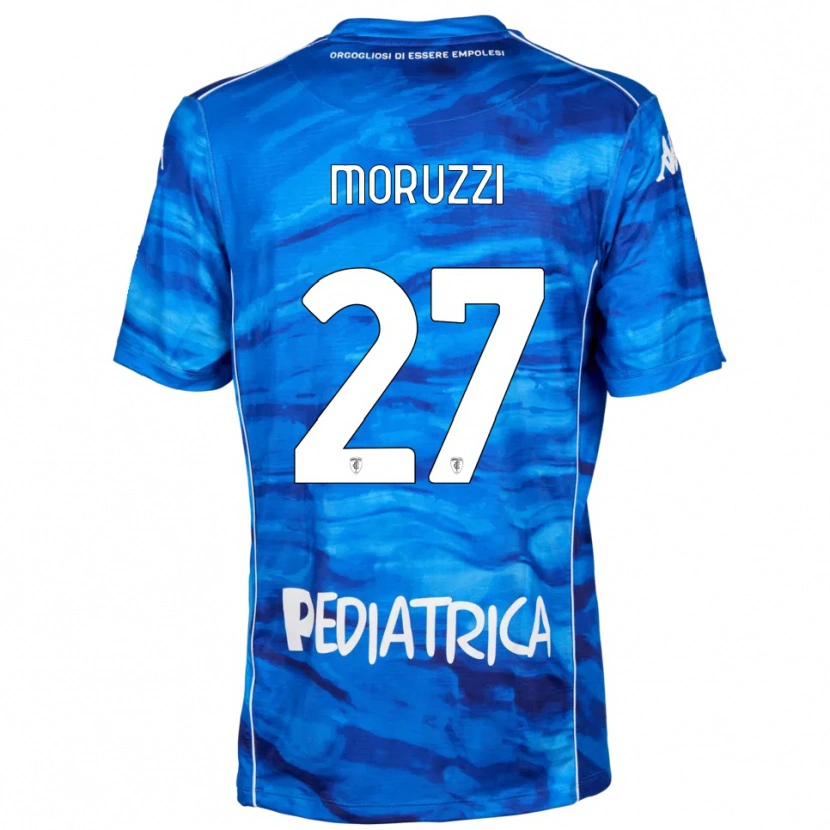 Danxen Niño Camiseta Brando Moruzzi #27 Azul Blanco 1ª Equipación 2025/26 La Camisa