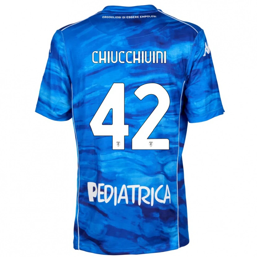 Danxen Niño Camiseta Lorenzo Chiucchiuini #42 Azul Blanco 1ª Equipación 2025/26 La Camisa