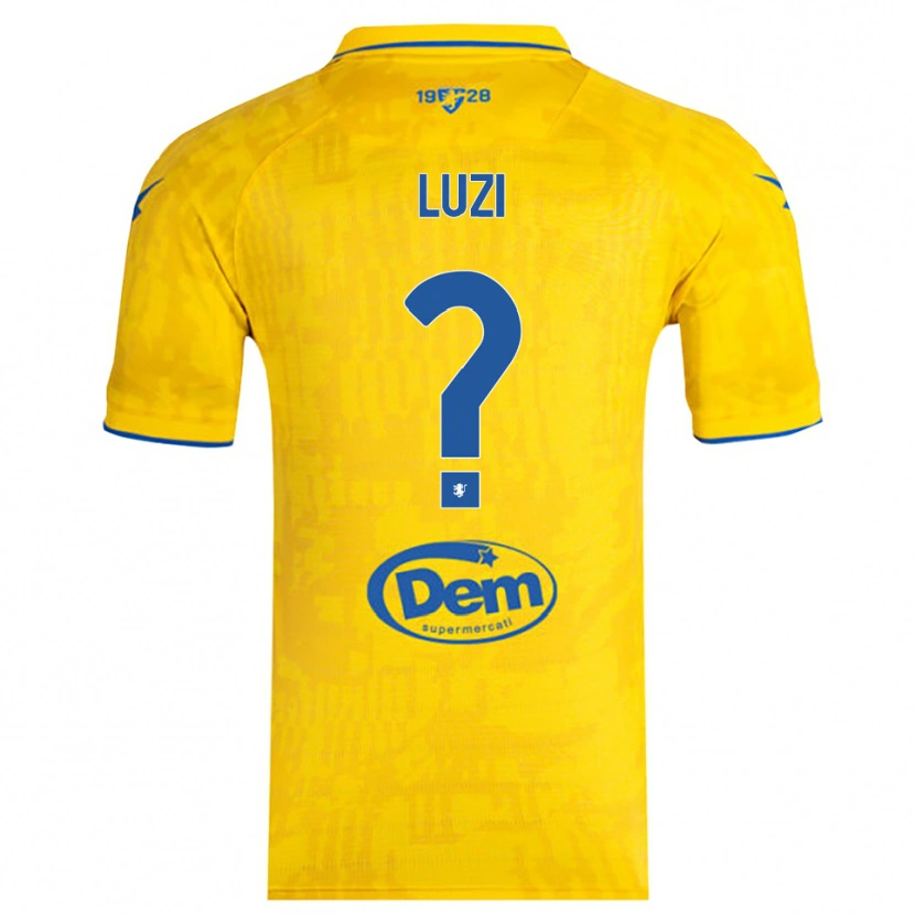 Danxen Niño Camiseta Daniel Luzi #0 Amarillo Azul 1ª Equipación 2025/26 La Camisa