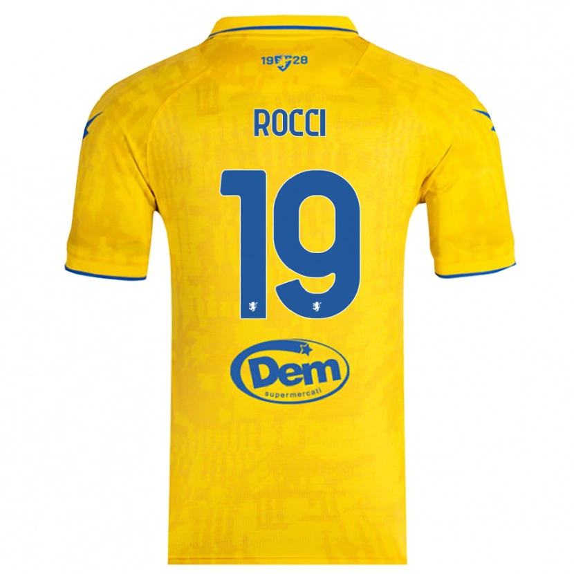 Danxen Niño Camiseta Valerio Rocci #19 Amarillo Azul 1ª Equipación 2025/26 La Camisa