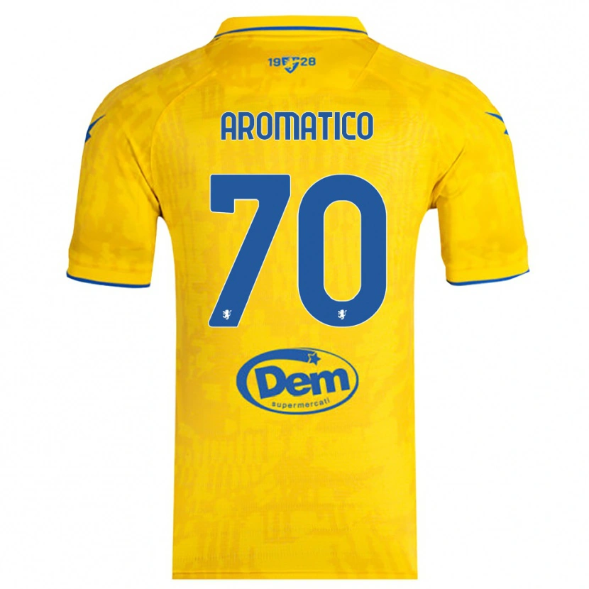 Danxen Niño Camiseta Raul Aromatico #70 Amarillo Azul 1ª Equipación 2025/26 La Camisa