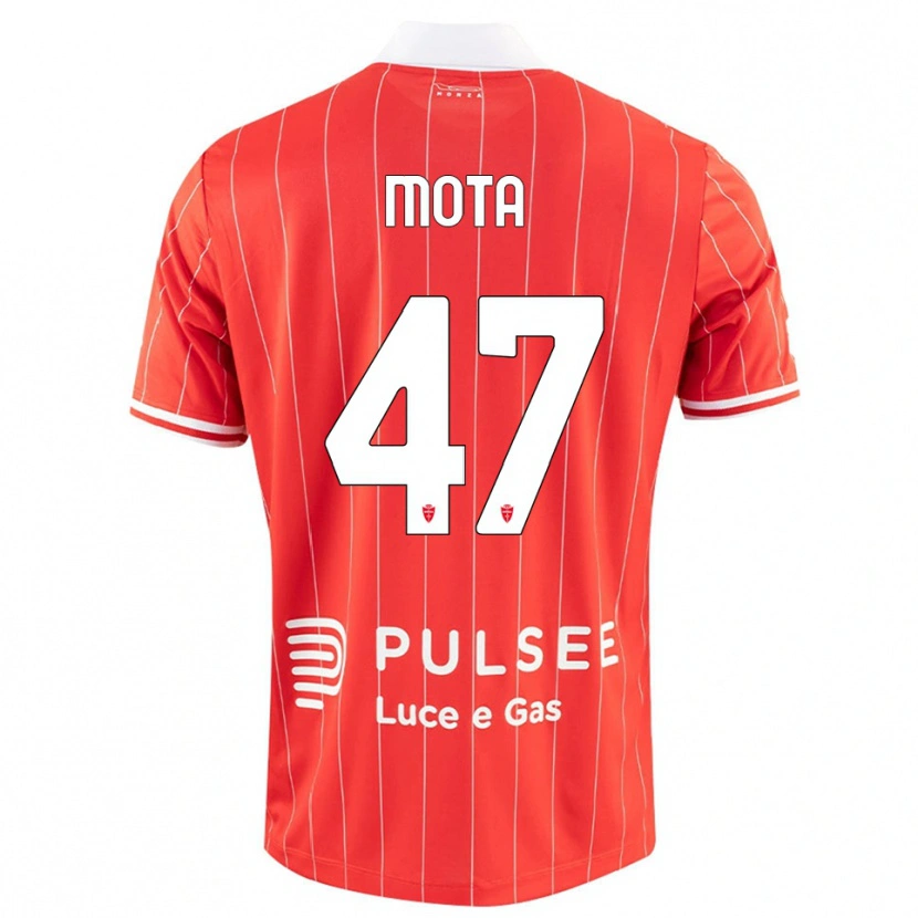 Danxen Niño Camiseta Dany Mota #47 Rojo Blanco 1ª Equipación 2025/26 La Camisa