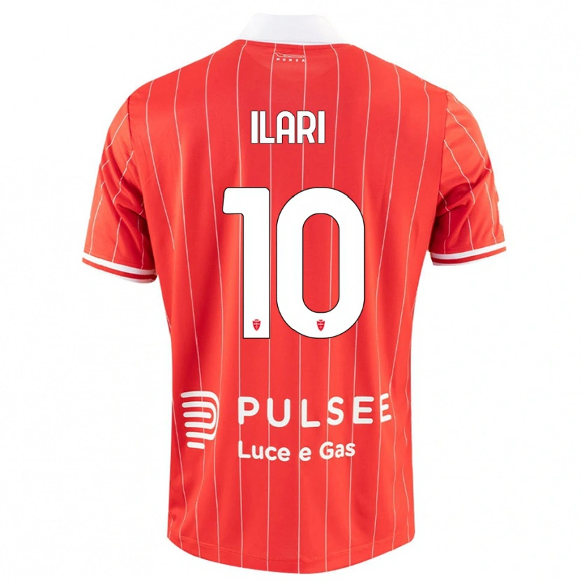 Danxen Niño Camiseta Mario Ilari #10 Rojo Blanco 1ª Equipación 2025/26 La Camisa