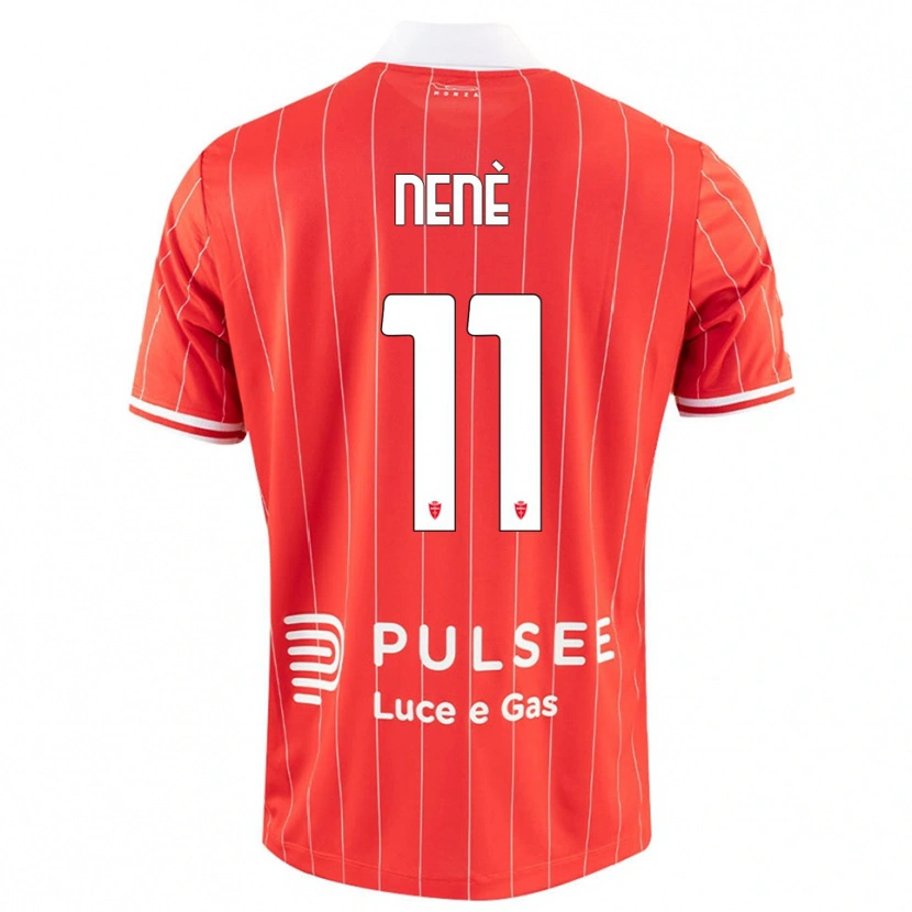 Danxen Niño Camiseta Stephen Nenè #11 Rojo Blanco 1ª Equipación 2025/26 La Camisa