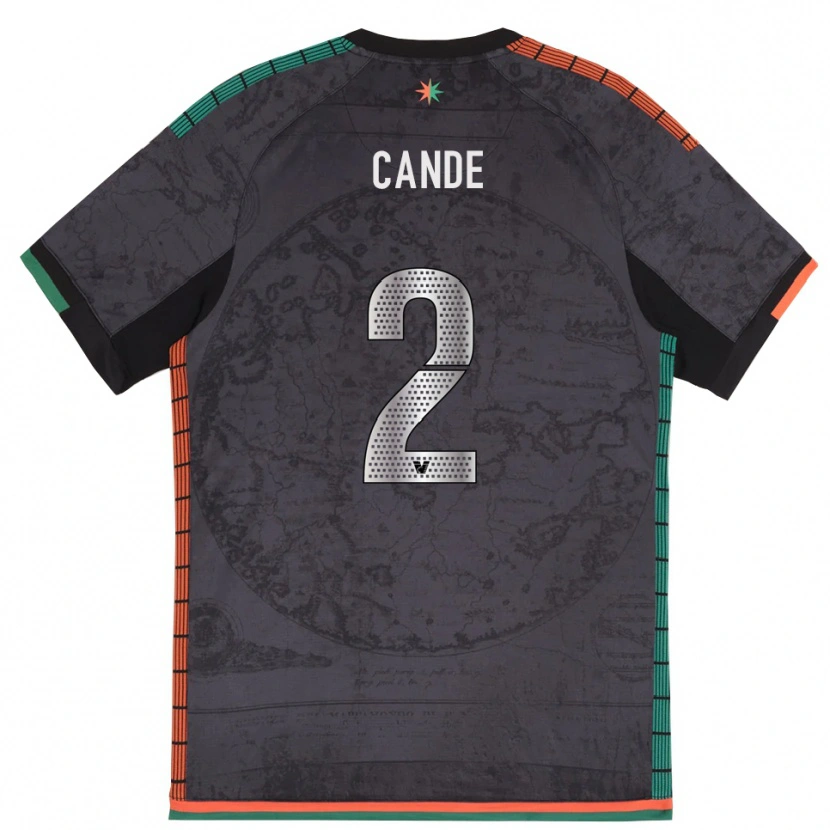 Danxen Niño Camiseta Fali Candé #2 Gris Oscuro 1ª Equipación 2025/26 La Camisa