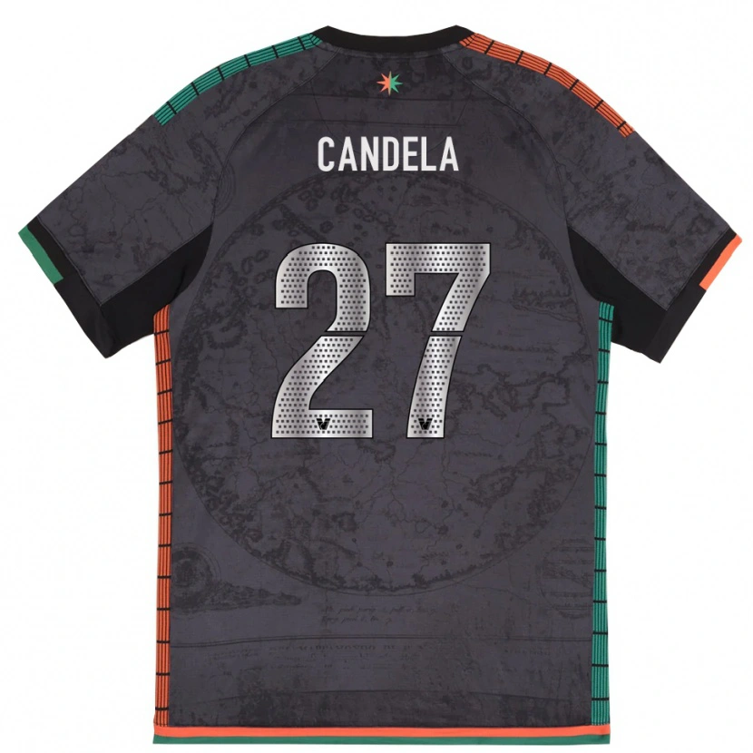Danxen Niño Camiseta Antonio Candela #27 Gris Oscuro 1ª Equipación 2025/26 La Camisa