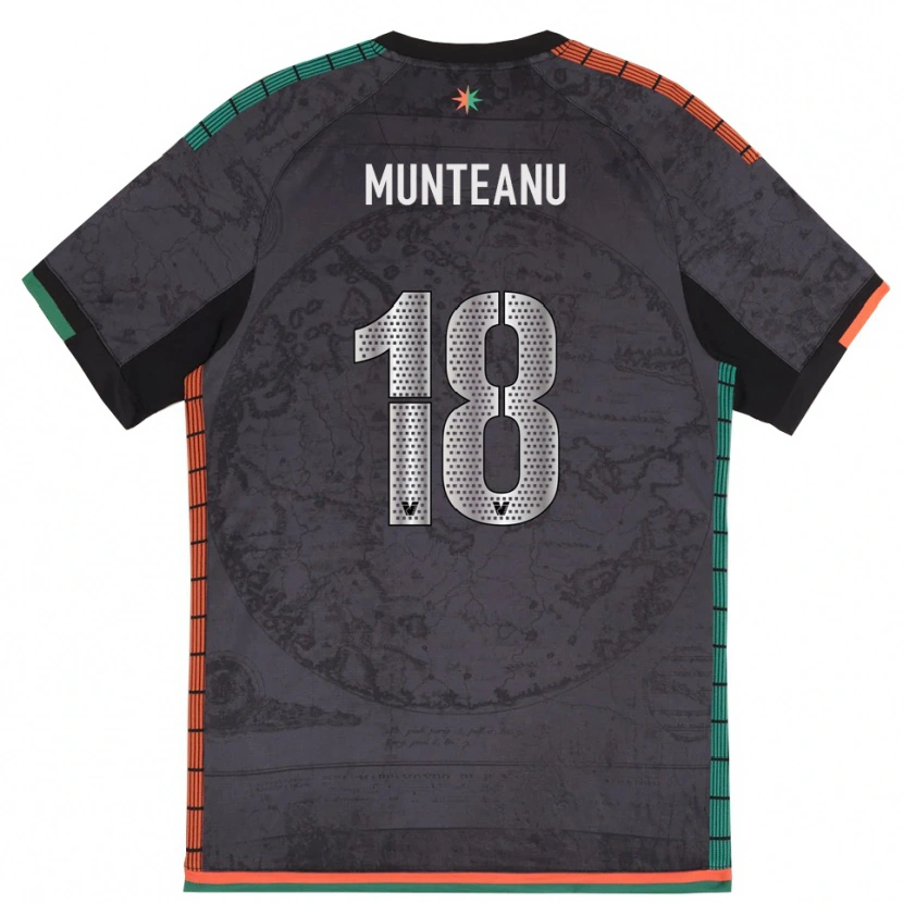 Danxen Niño Camiseta Denis Munteanu #18 Gris Oscuro 1ª Equipación 2025/26 La Camisa