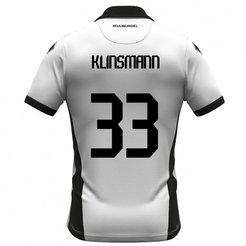 Danxen Niño Camiseta Jonathan Klinsmann #33 Blanco Negro Naranja 1ª Equipación 2025/26 La Camisa