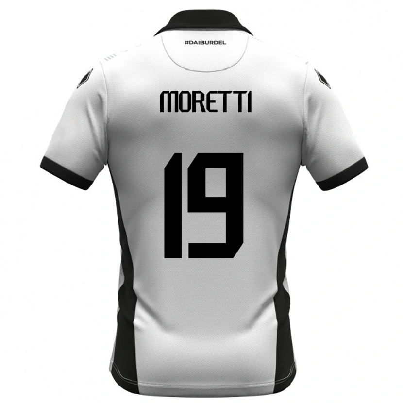 Danxen Niño Camiseta Noah Moretti #19 Blanco Negro Naranja 1ª Equipación 2025/26 La Camisa