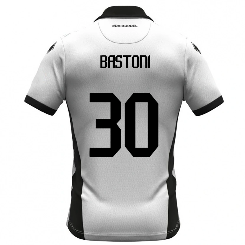 Danxen Niño Camiseta Simone Bastoni #30 Blanco Negro Naranja 1ª Equipación 2025/26 La Camisa
