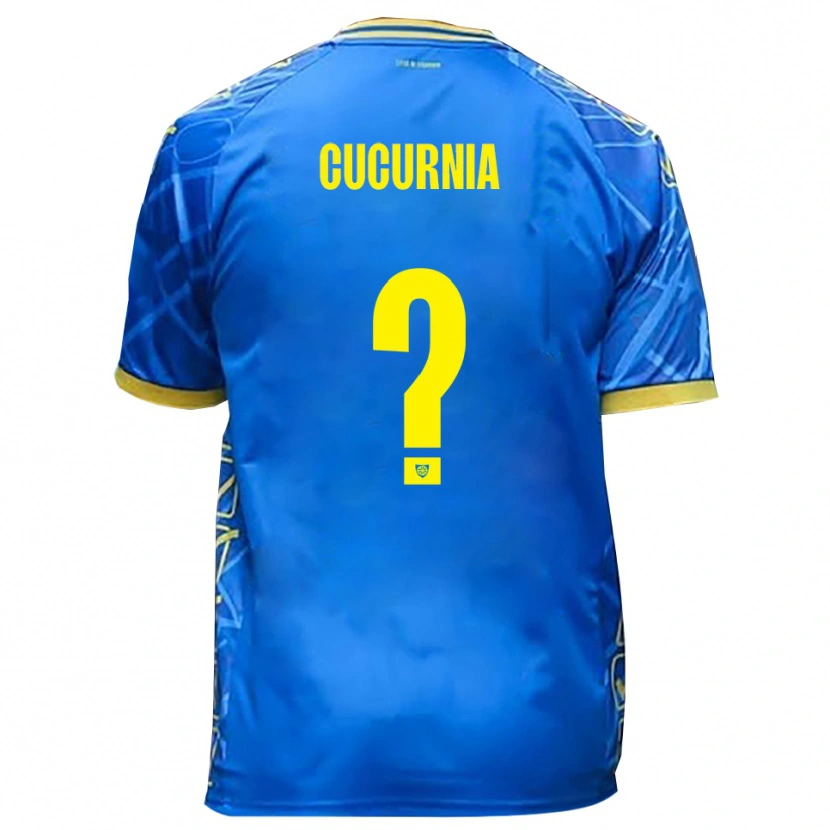 Danxen Niño Camiseta Alessandro Cucurnia #0 Azul Cielo Amarillo 1ª Equipación 2025/26 La Camisa