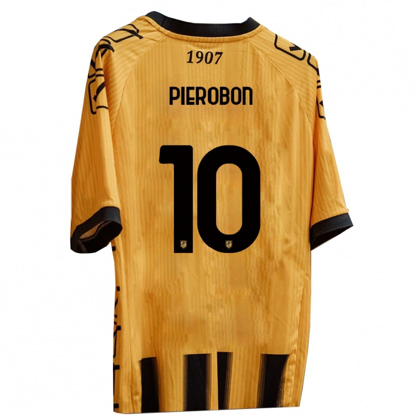 Danxen Niño Camiseta Christian Pierobon #10 Amarillo Negro 1ª Equipación 2025/26 La Camisa