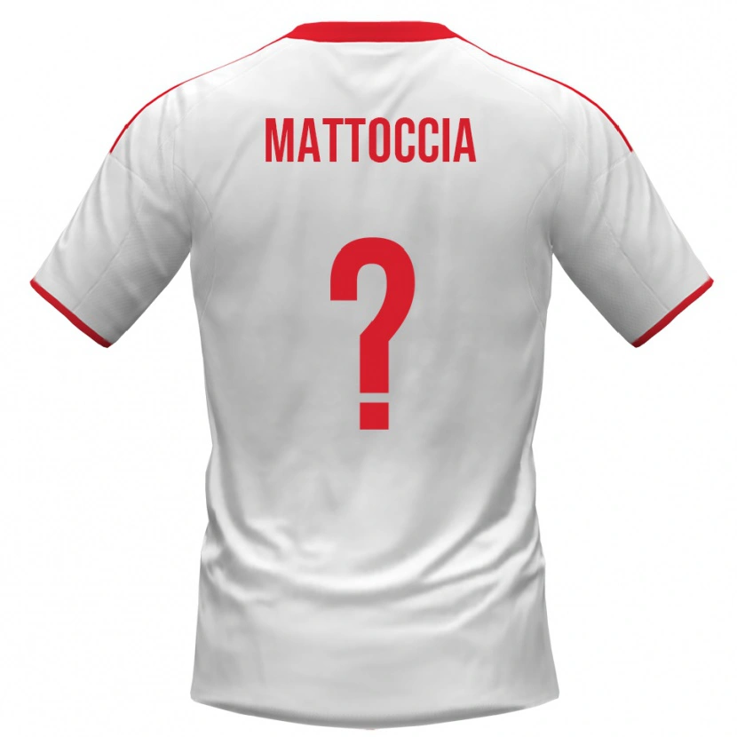 Danxen Niño Camiseta Riccardo Mattoccia #0 Blanco Rojo 1ª Equipación 2025/26 La Camisa