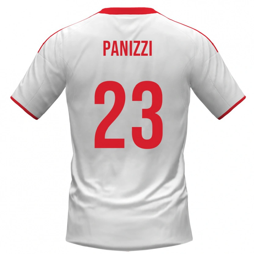 Danxen Niño Camiseta Erik Panizzi #23 Blanco Rojo 1ª Equipación 2025/26 La Camisa