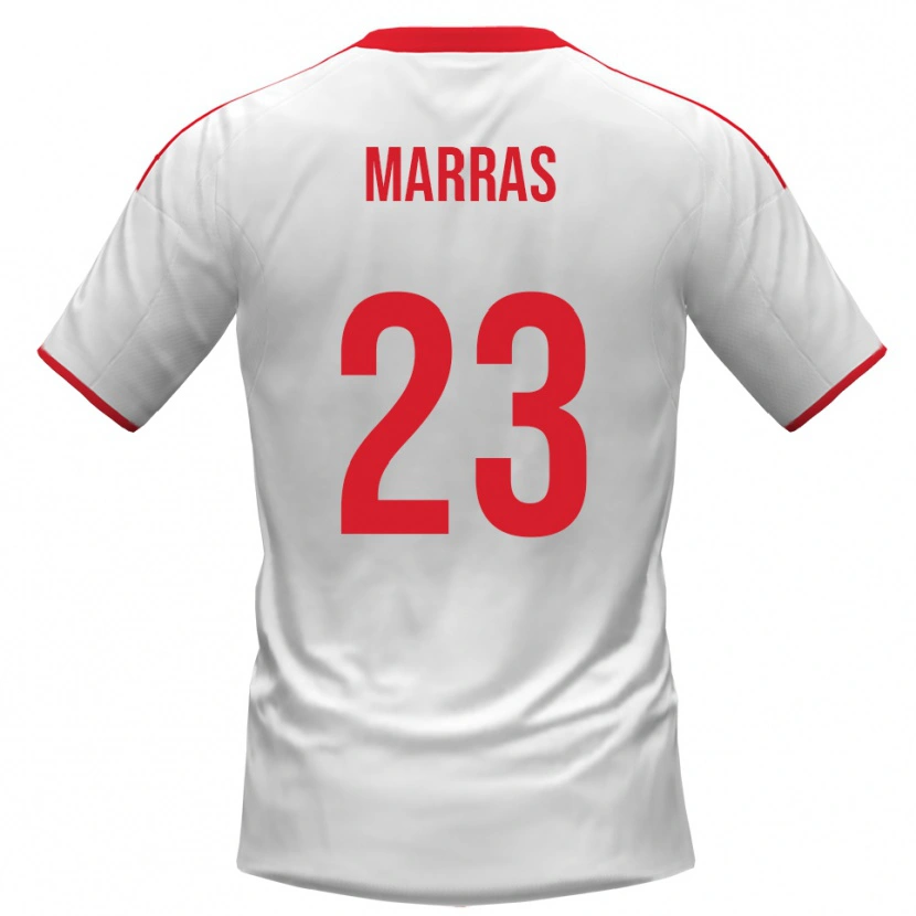 Danxen Niño Camiseta Tommaso Marras #23 Blanco Rojo 1ª Equipación 2025/26 La Camisa