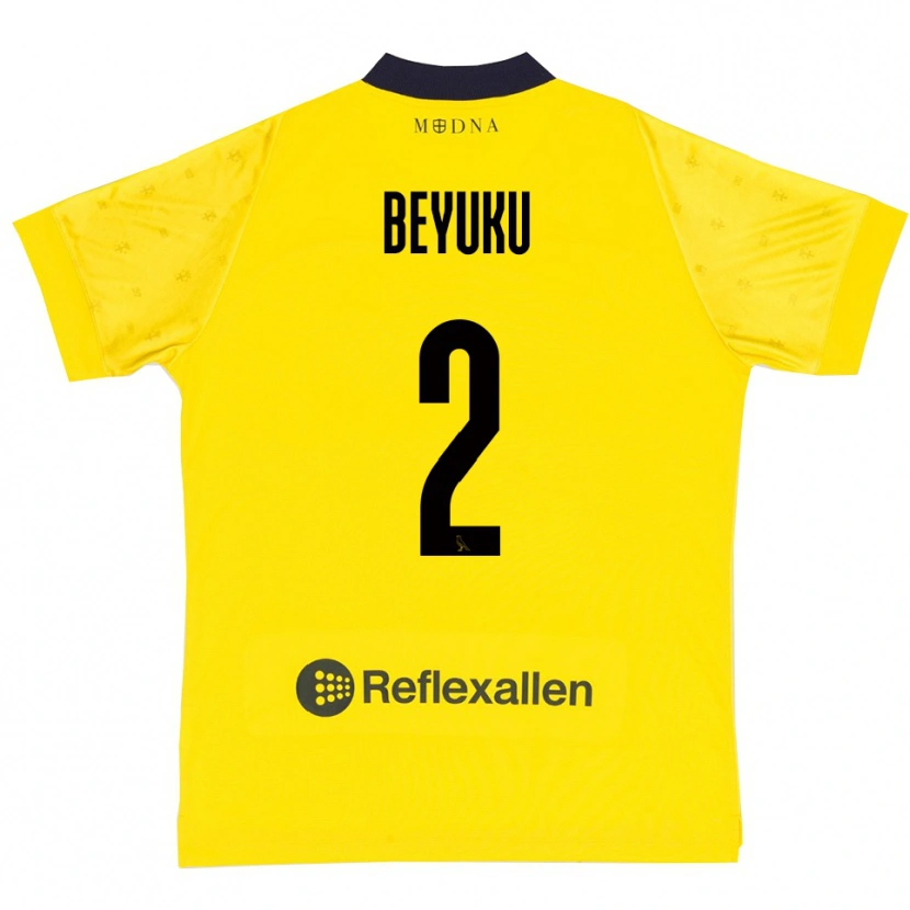 Danxen Niño Camiseta Gady Beyuku #2 Amarillo Marino 1ª Equipación 2025/26 La Camisa