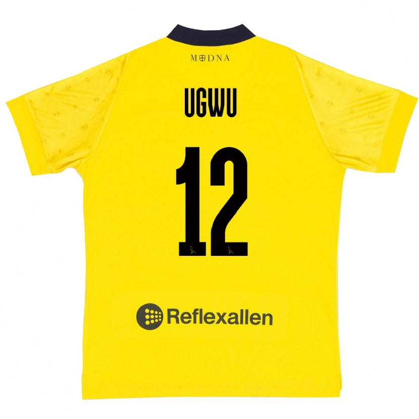 Danxen Niño Camiseta Ferdinand Ugwu #12 Amarillo Marino 1ª Equipación 2025/26 La Camisa