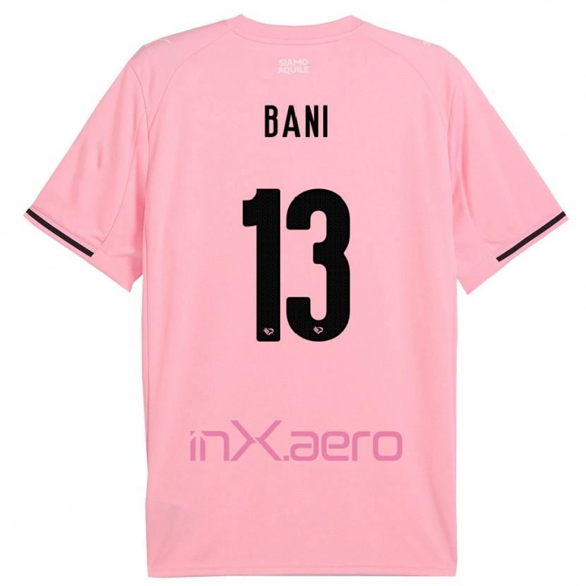Danxen Niño Camiseta Mattia Bani #13 Rosa Negro 1ª Equipación 2025/26 La Camisa