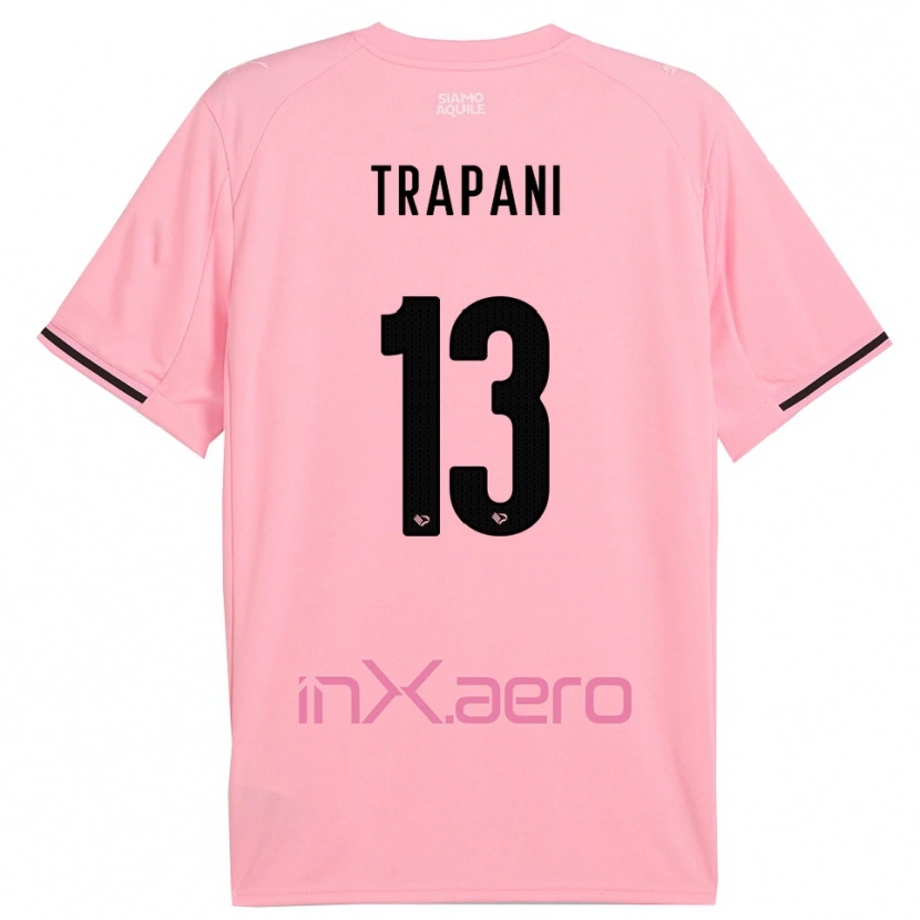 Danxen Niño Camiseta Nicolò Trapani #13 Rosa Negro 1ª Equipación 2025/26 La Camisa