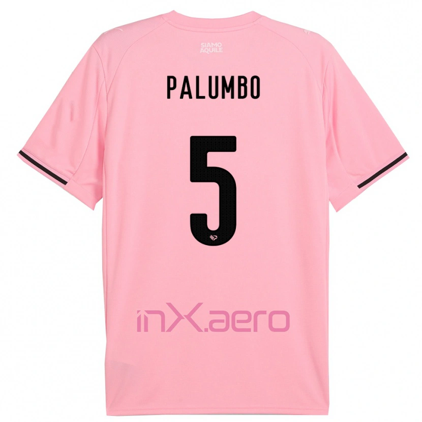 Danxen Niño Camiseta Antonio Palumbo #5 Rosa Negro 1ª Equipación 2025/26 La Camisa