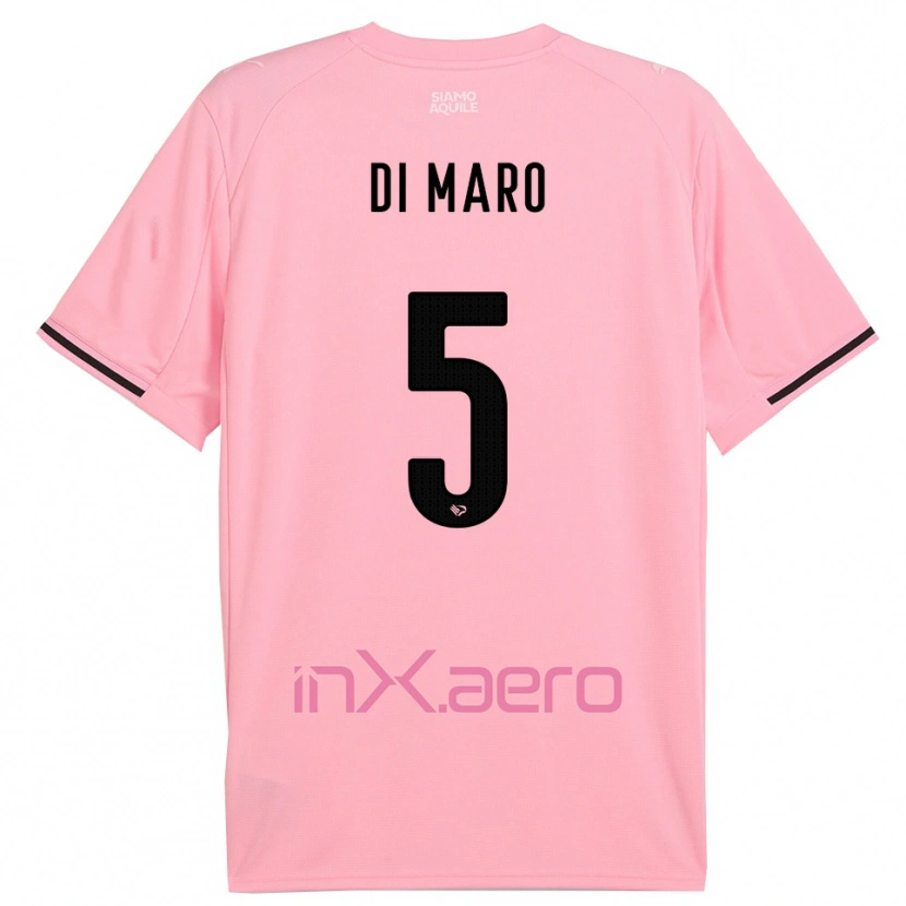 Danxen Niño Camiseta Filippo Di Maro #5 Rosa Negro 1ª Equipación 2025/26 La Camisa