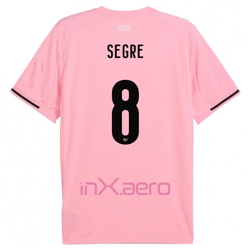 Danxen Niño Camiseta Jacopo Segre #8 Rosa Negro 1ª Equipación 2025/26 La Camisa