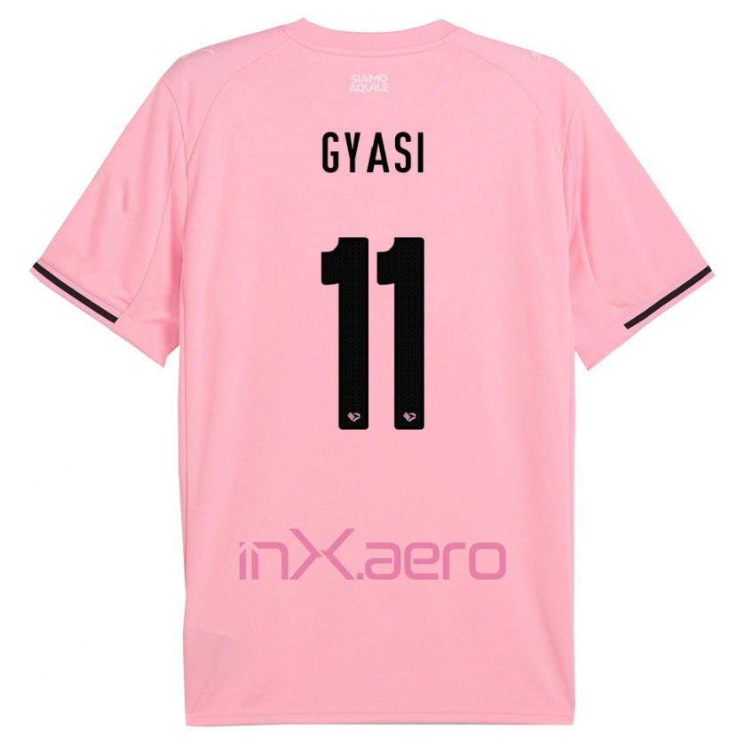 Danxen Niño Camiseta Emmanuel Gyasi #11 Rosa Negro 1ª Equipación 2025/26 La Camisa
