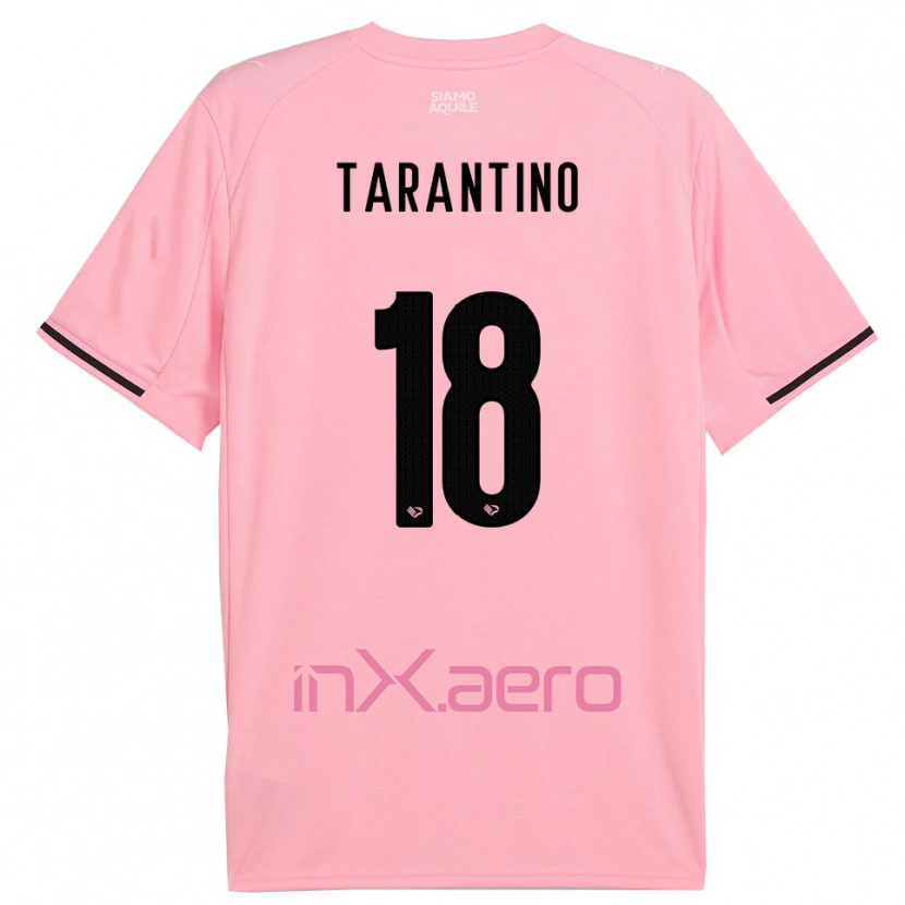 Danxen Niño Camiseta Antonino Tarantino #18 Rosa Negro 1ª Equipación 2025/26 La Camisa
