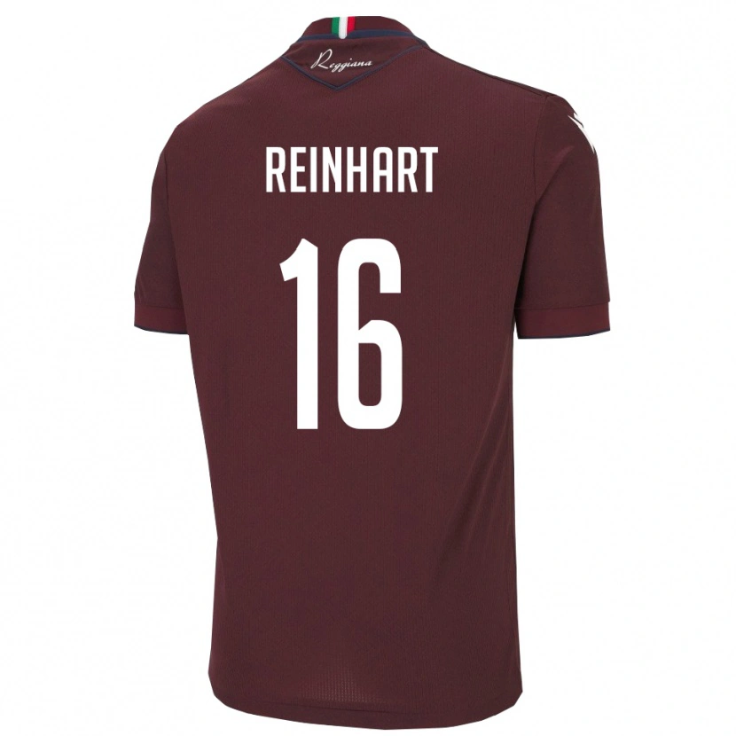 Danxen Niño Camiseta Tobías Reinhart #16 Borgoña Blanco 1ª Equipación 2025/26 La Camisa