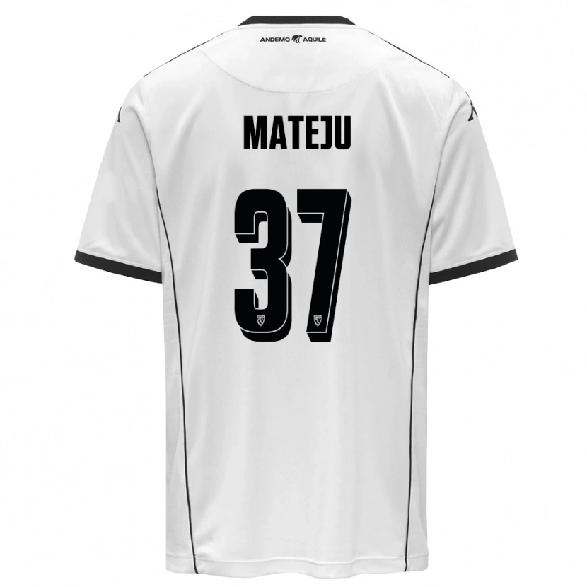 Danxen Niño Camiseta Ales Mateju #37 Blanco Negro 1ª Equipación 2025/26 La Camisa