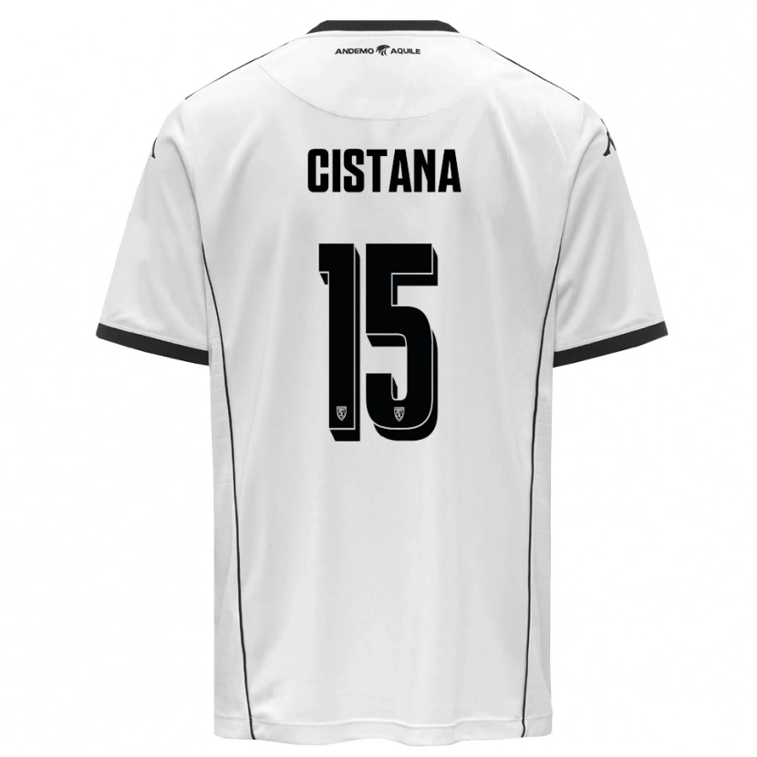 Danxen Niño Camiseta Andrea Cistana #15 Blanco Negro 1ª Equipación 2025/26 La Camisa