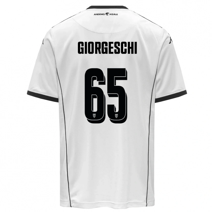 Danxen Niño Camiseta Simone Giorgeschi #65 Blanco Negro 1ª Equipación 2025/26 La Camisa