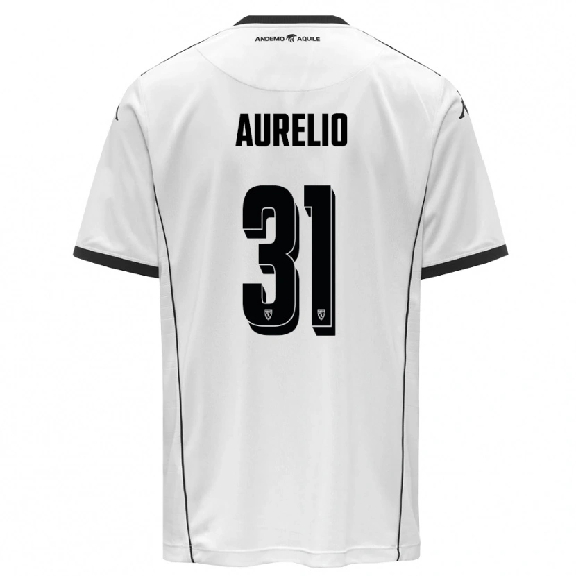 Danxen Niño Camiseta Giuseppe Aurelio #31 Blanco Negro 1ª Equipación 2025/26 La Camisa