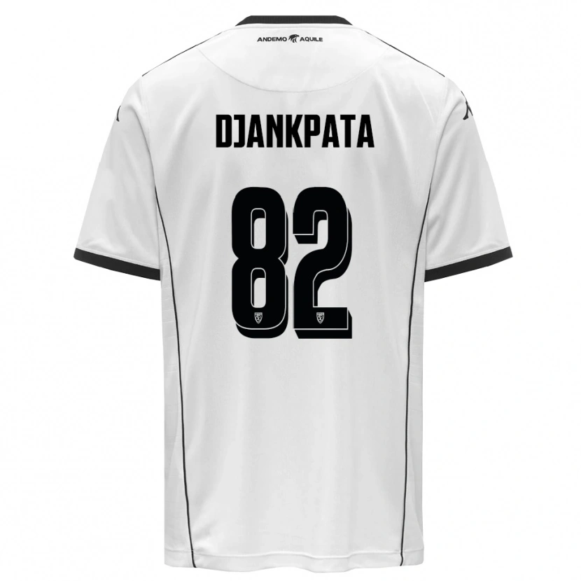 Danxen Niño Camiseta Halid Djankpata #82 Blanco Negro 1ª Equipación 2025/26 La Camisa