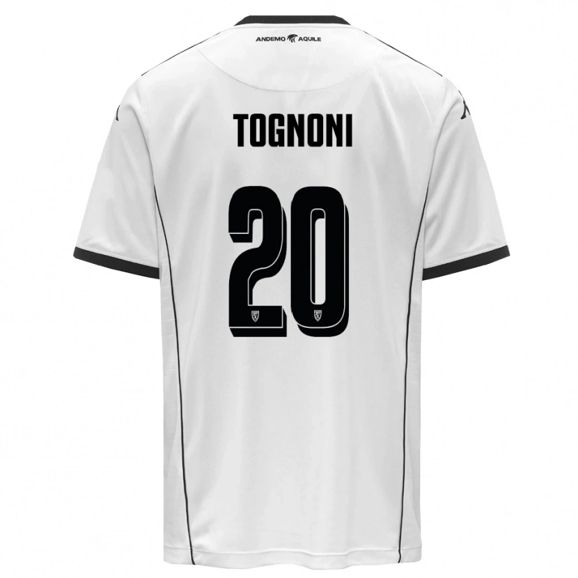 Danxen Niño Camiseta Thomas Tognoni #20 Blanco Negro 1ª Equipación 2025/26 La Camisa