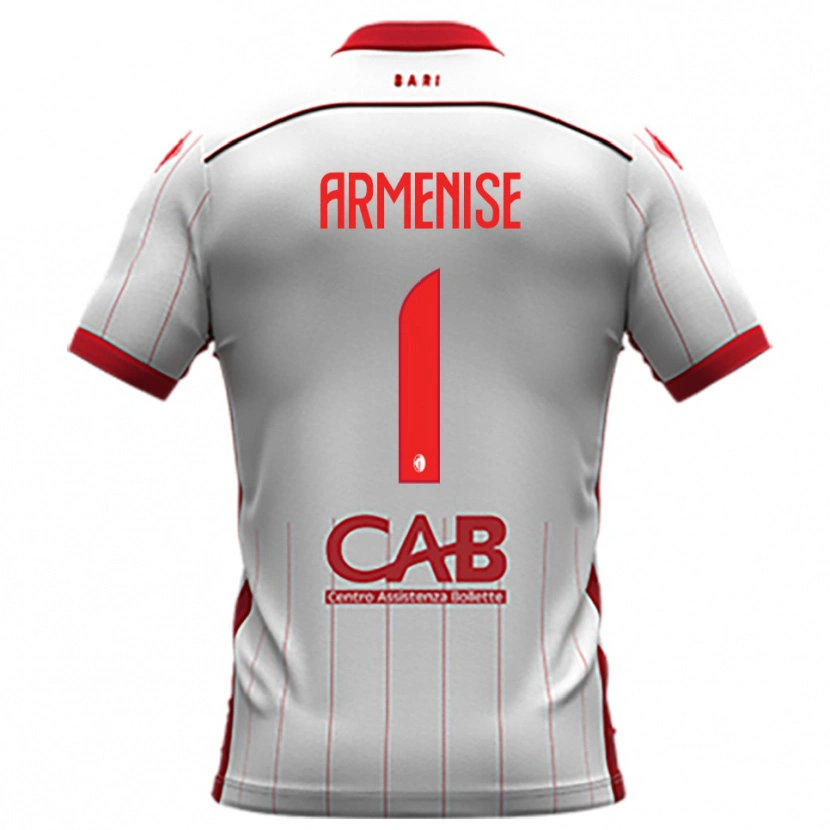 Danxen Niño Camiseta Gaetano Armenise #1 Blanco Rojo 1ª Equipación 2025/26 La Camisa