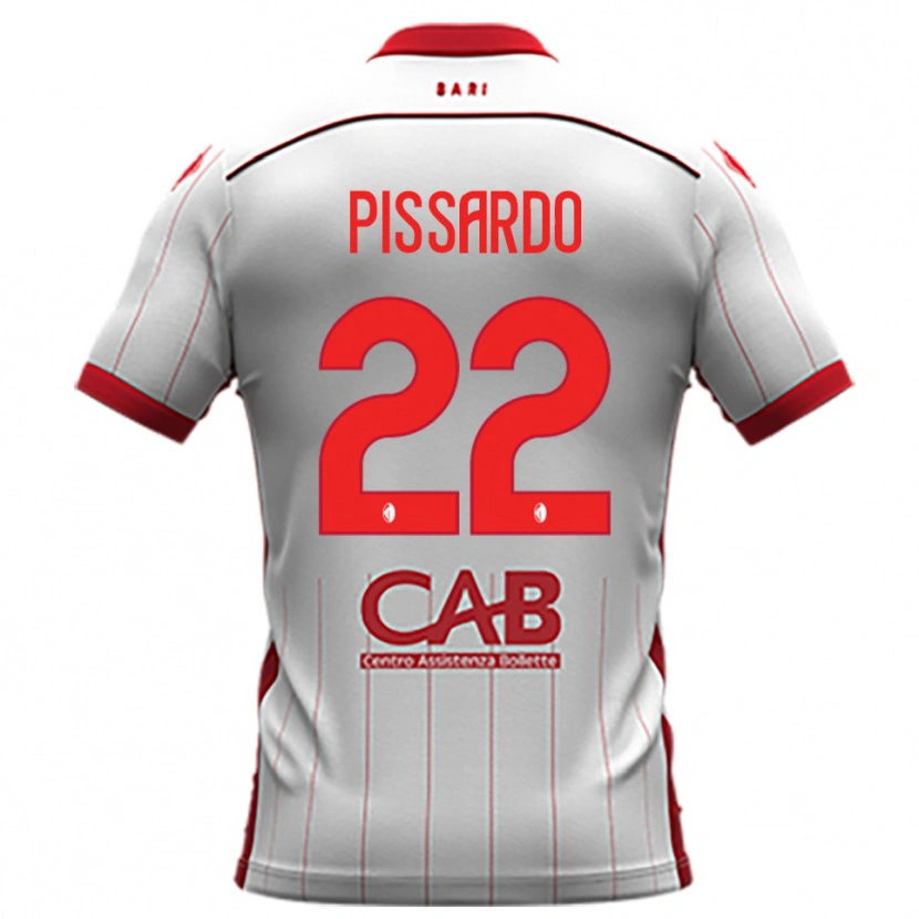 Danxen Niño Camiseta Marco Pissardo #22 Blanco Rojo 1ª Equipación 2025/26 La Camisa