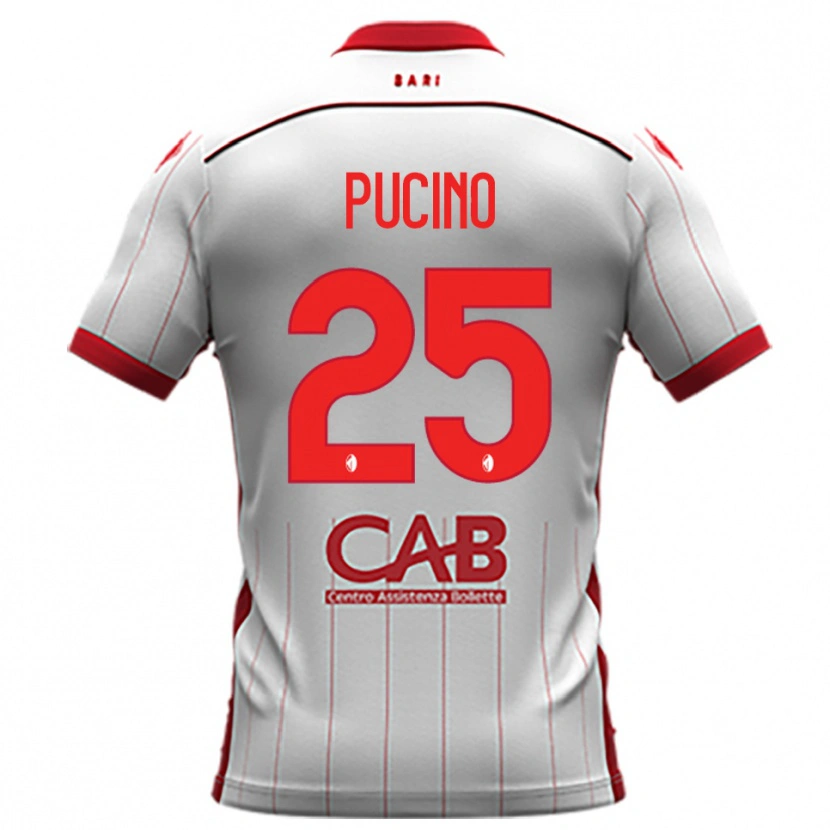 Danxen Niño Camiseta Raffaele Pucino #25 Blanco Rojo 1ª Equipación 2025/26 La Camisa