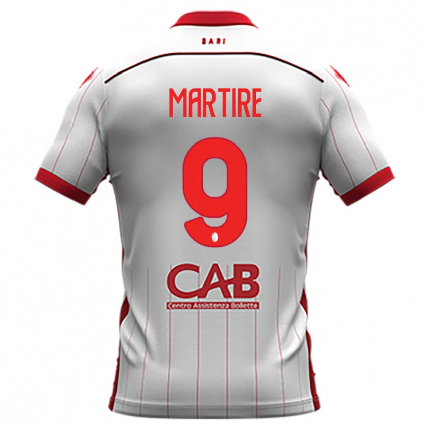 Danxen Niño Camiseta Nicolò Martire #9 Blanco Rojo 1ª Equipación 2025/26 La Camisa