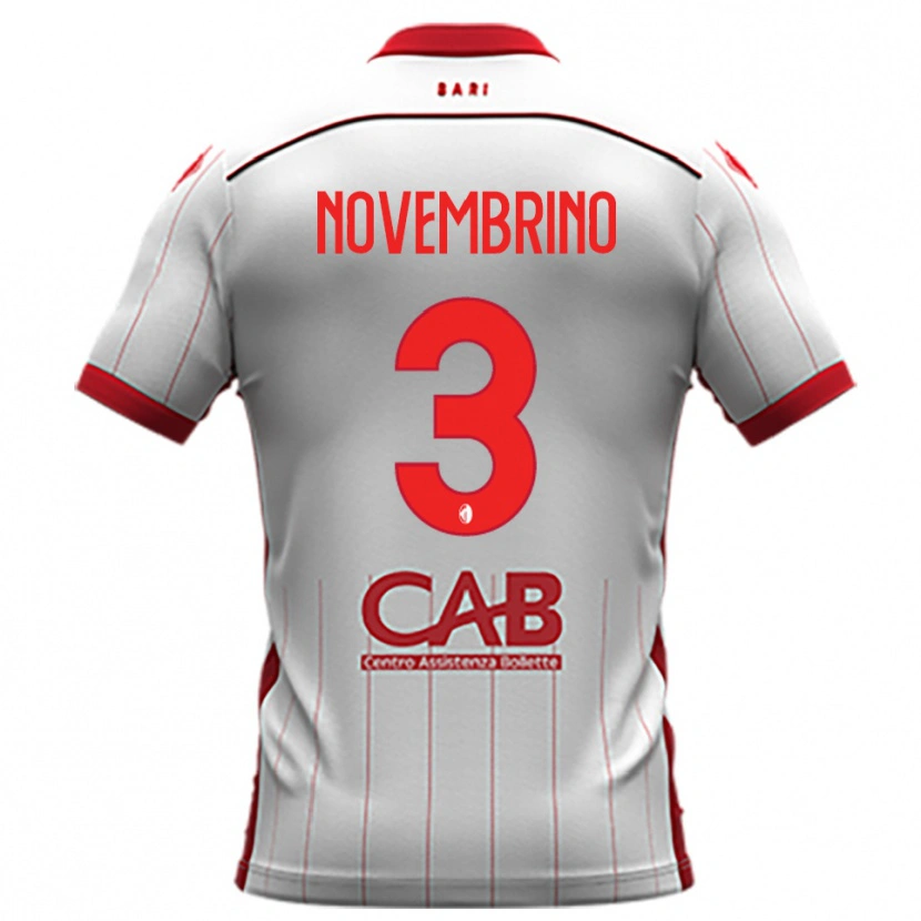 Danxen Niño Camiseta Gioele Novembrino #3 Blanco Rojo 1ª Equipación 2025/26 La Camisa