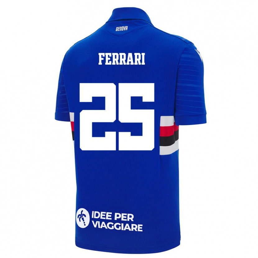 Danxen Niño Camiseta Alex Ferrari #25 Azul Blanco 1ª Equipación 2025/26 La Camisa