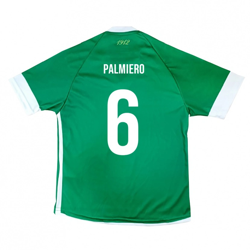 Danxen Niño Camiseta Luca Palmiero #6 Verde Blanco 1ª Equipación 2025/26 La Camisa