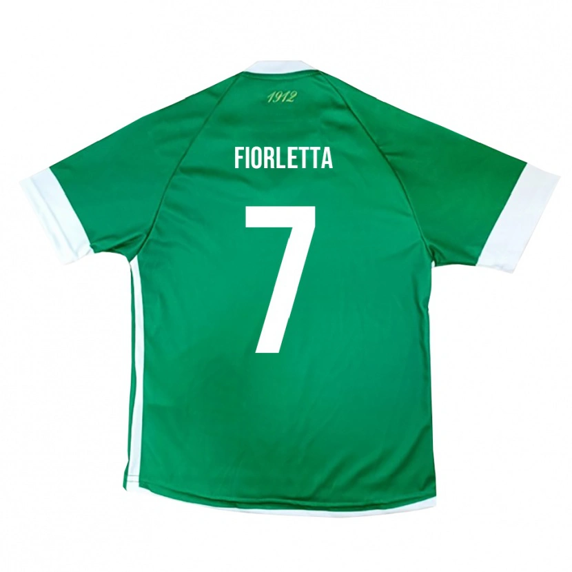 Danxen Niño Camiseta Gianmarco Fiorletta #7 Verde Blanco 1ª Equipación 2025/26 La Camisa