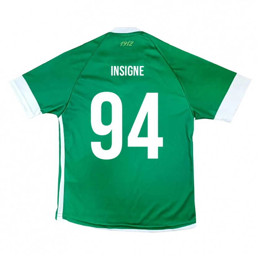 Danxen Niño Camiseta Roberto Insigne #94 Verde Blanco 1ª Equipación 2025/26 La Camisa