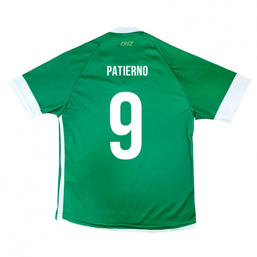 Danxen Niño Camiseta Cosimo Patierno #9 Verde Blanco 1ª Equipación 2025/26 La Camisa