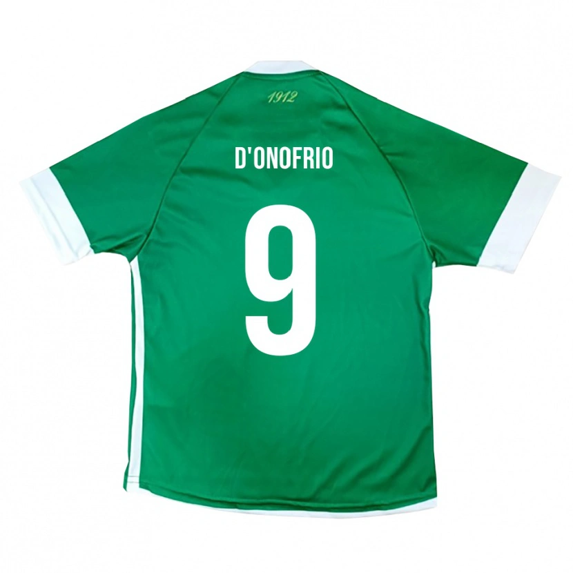 Danxen Niño Camiseta Saverio D'onofrio #9 Verde Blanco 1ª Equipación 2025/26 La Camisa