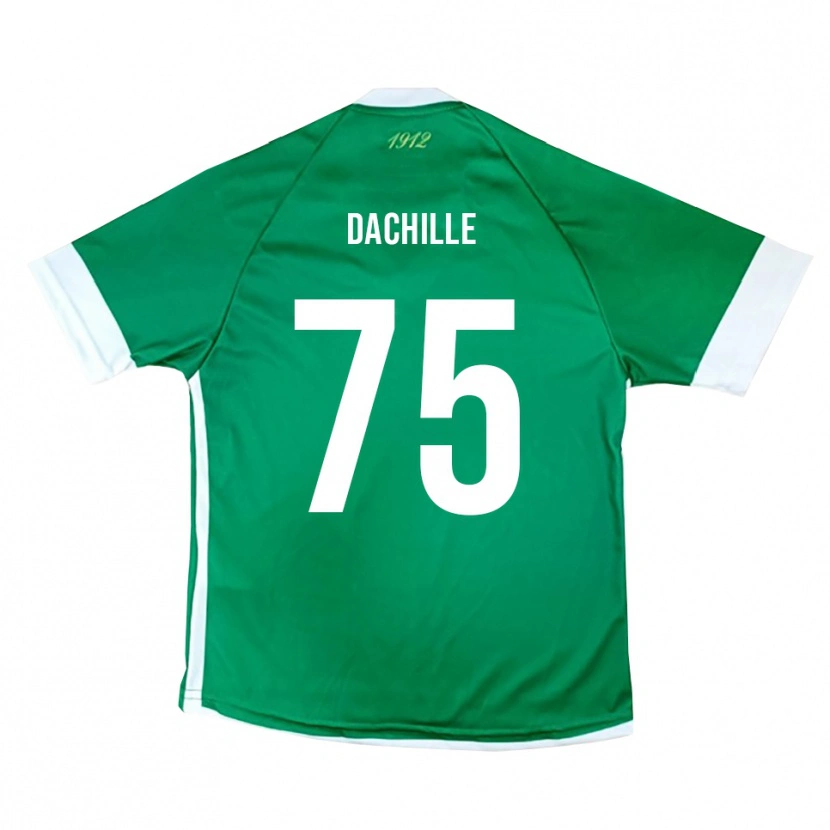 Danxen Niño Camiseta Domenico Dachille #75 Verde Blanco 1ª Equipación 2025/26 La Camisa