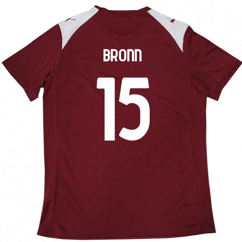 Danxen Niño Camiseta Dylan Bronn #15 Borgoña Blanco 1ª Equipación 2025/26 La Camisa